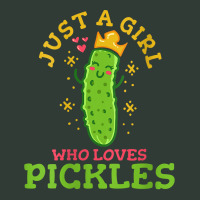 Womens Pickle Just A Girl Who Loves Pickles Vegan V Neck T Shirt Mesh Back Trucker Hat | Artistshot