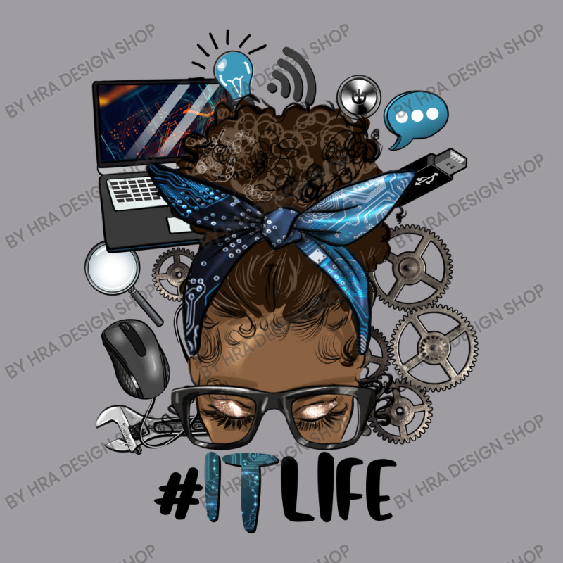 Afro Messy Bun Information Technology Life Adjustable Baseball Cap by HRA Design Shop | Artistshot