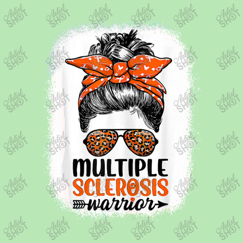 Womens Ms Warrior Messy Bun Leopard Multiple Sclerosis Awareness T S Dyed Cap | Artistshot