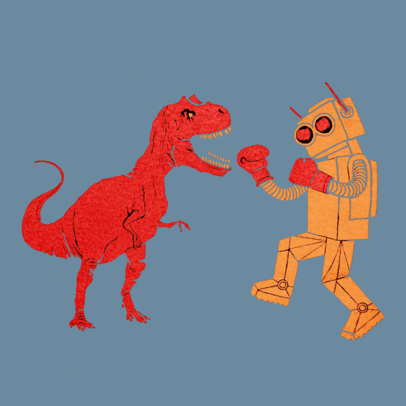 Dinosaur Vs Robot, Dinosaur Vs Robot Art, Dinosaur Vs Robot Vintage, D Urban Heavy T-shirt by SHOPBEES | Artistshot