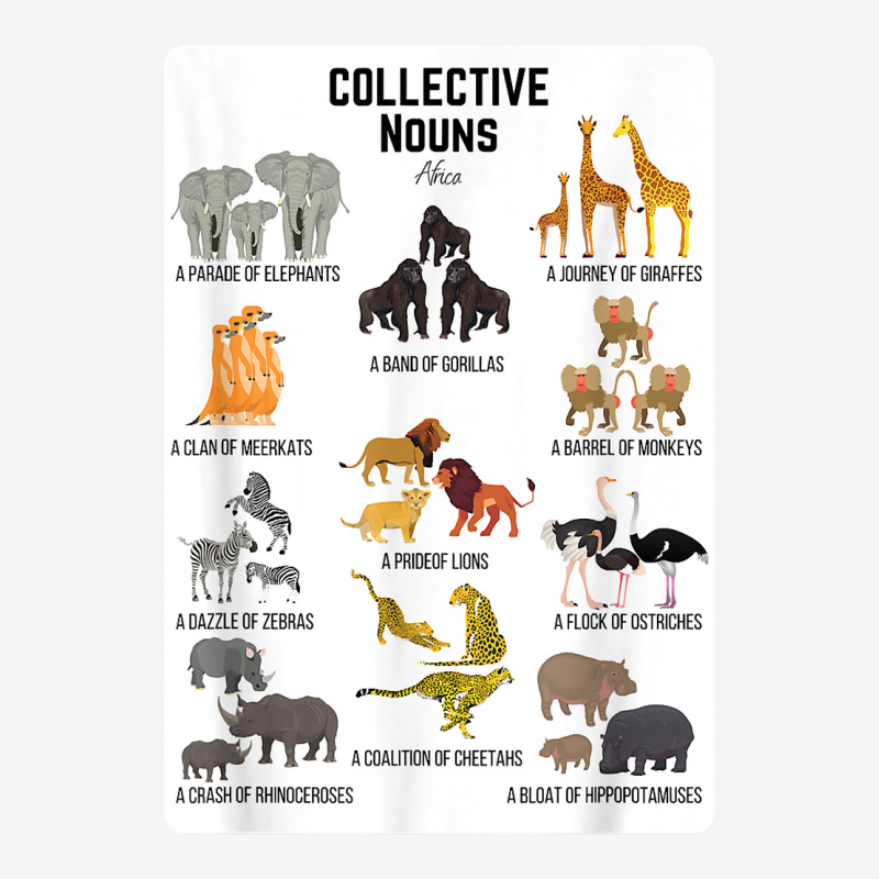 Collective Nouns Africa Animal Family Group Endangered T Shirt Urban Pullover Hoodie by cm-arts | Artistshot