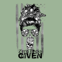 Messy Bun Skull Zero Fuck Given Halloween Usa Flag T Shirt Urban Pullover Hoodie | Artistshot