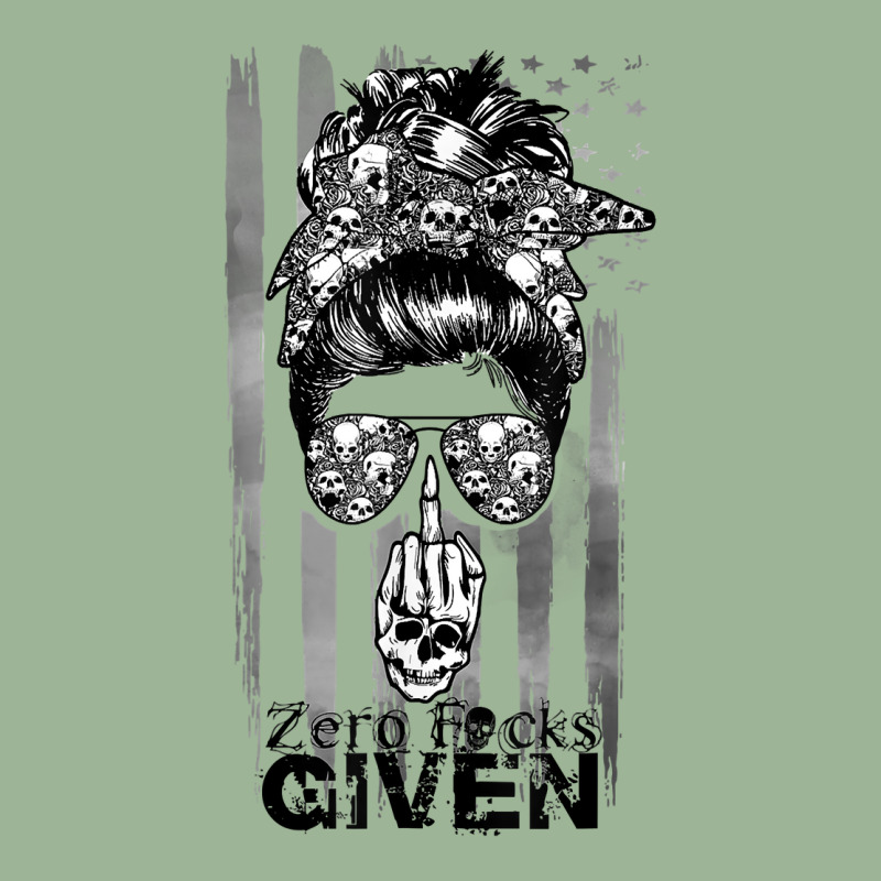 Messy Bun Skull Zero Fuck Given Halloween Usa Flag T Shirt Urban Pullover Hoodie by cm-arts | Artistshot