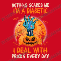 Diabetes Diabetic Nothing Scares Me Im A Diabetic I Deal With Pricks 4 Pom Pom Beanie | Artistshot