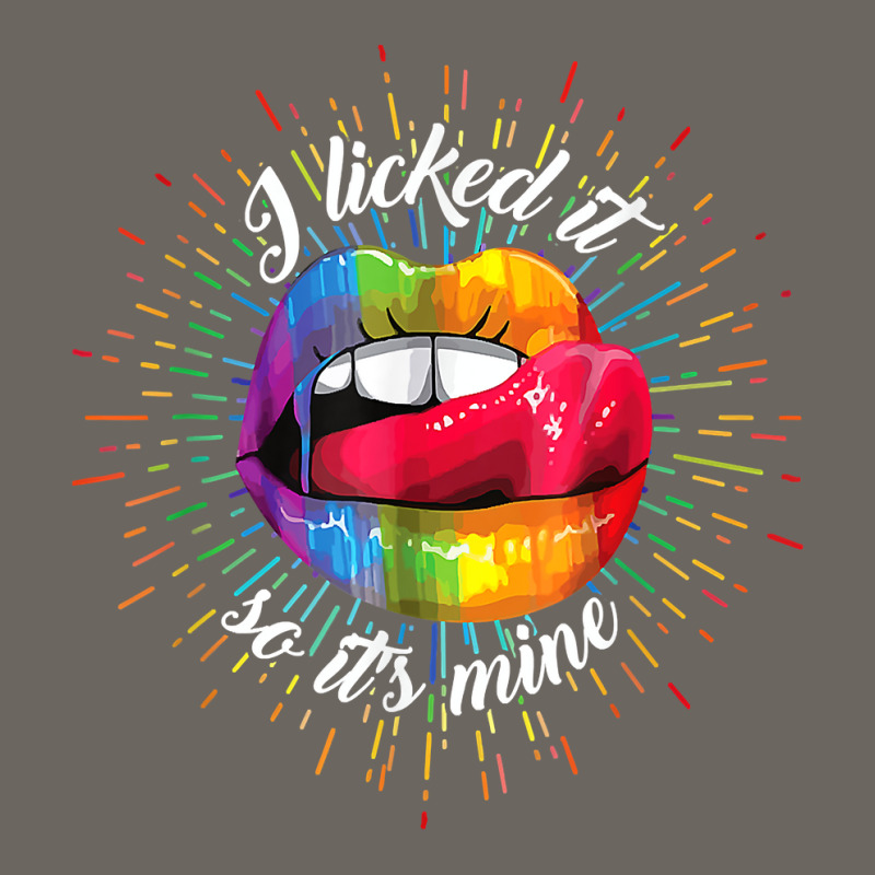 Lgbt Pride Lgbtq I Licked It So It's Mine Sexy Rainbow Lips T Shirt Sun Shade Cap by ranmarbunathoo90 | Artistshot