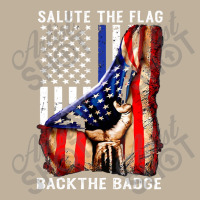 Salute The Flag Back The Badge Sun Shade Cap | Artistshot