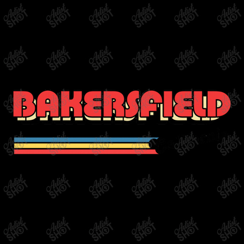 Bakersfield, Ca Retro Typography Design Mesh Back Trucker Hat by methadelphi | Artistshot