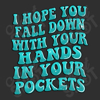 I Hope You Fall Down With Your Hands In Your Pocke Oval Leatherette Patch | Artistshot