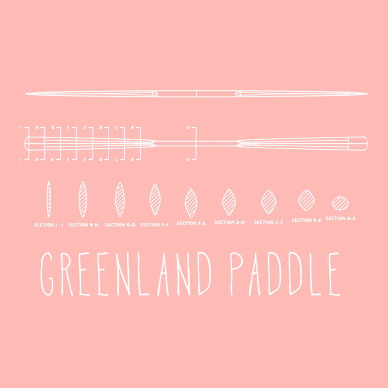 Greenland Kayak Paddle Cross Section Drawing Urban Heavy T-shirt | Artistshot