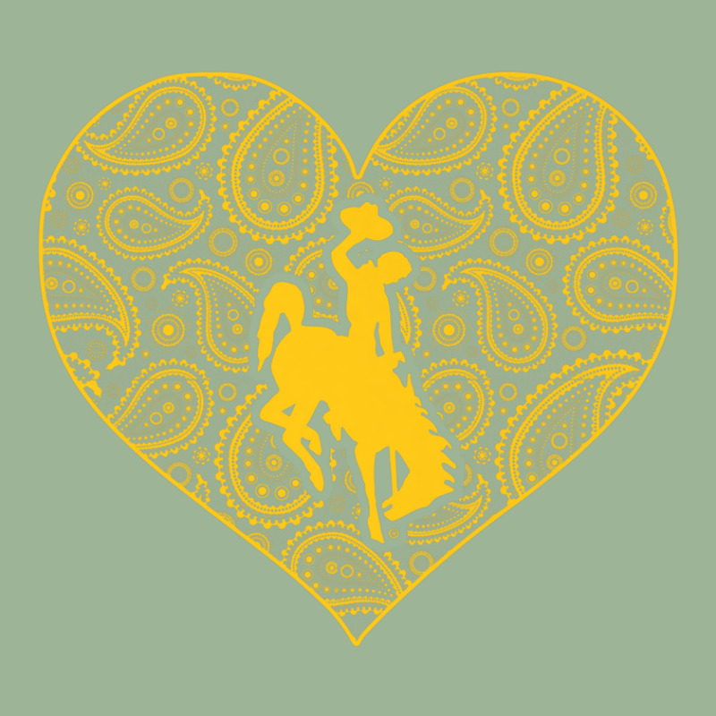 Wyoming Cowboys Paisley Heart - Apparel Urban Heavy T-shirt | Artistshot