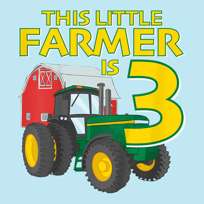 Kids 3 Year Old Green Farm Tractor Birthday Party Farmer 3rd Gift Urban Heavy T-shirt | Artistshot