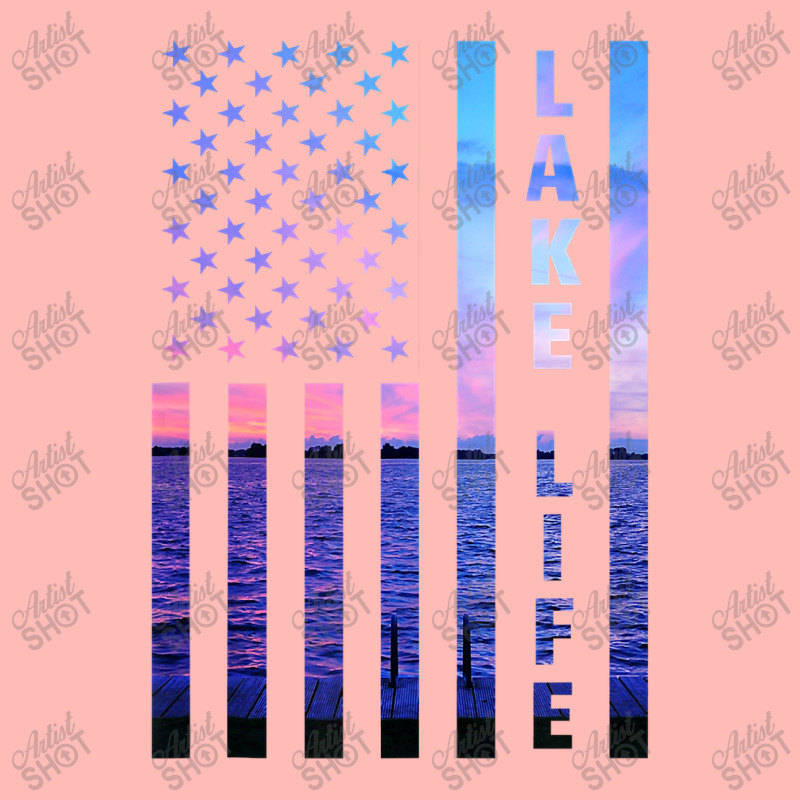 Lake Life American Flag Dock Sunset Wakeboarder Power Boat Urban Pullover Hoodie | Artistshot