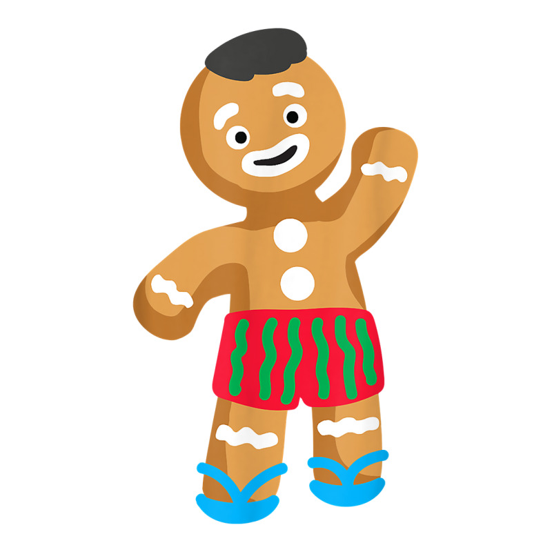 Gingerbread Man In Swimming Trunks  Christmas In July T Shirt Bomber Jacket by CrespinoEllawyn | Artistshot