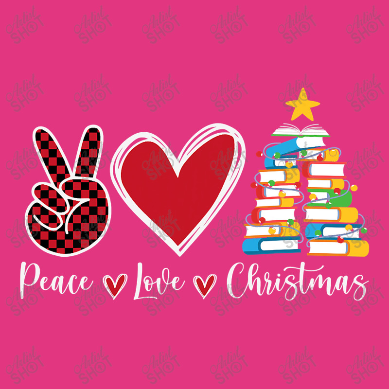 Peace Love Christmas Tshirt   Funny Christmas Tree Book Tree T Shirt Beanie by Maria_Jezierski | Artistshot