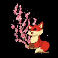 Forest Animal Lover Sakura Cherry Blossom Wildlife Fox T Shirt Pom Pom Beanie | Artistshot