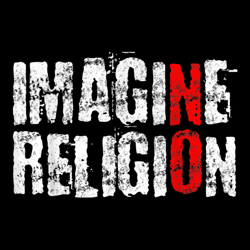 Atheism Imagine Antireligion White Distressed Rational T Shirt Pom Pom Beanie by saldeenshakir | Artistshot