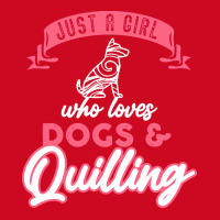 Quilling T  Shirt Girl Who Loves Quilling Dogs Paper Filigree Craftsma Pom Pom Beanie | Artistshot