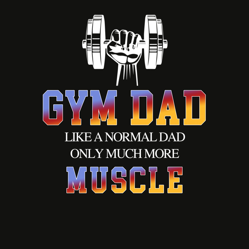 Gym Dad Like A Normal Dad Only Much More Muscle For Dark Scorecard Crop Tee | Artistshot