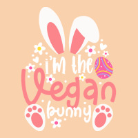 Vegan Design T  Shirt Bunny Ears I'm The Vegan Bunny Matching Easter V Cropped Hoodie | Artistshot