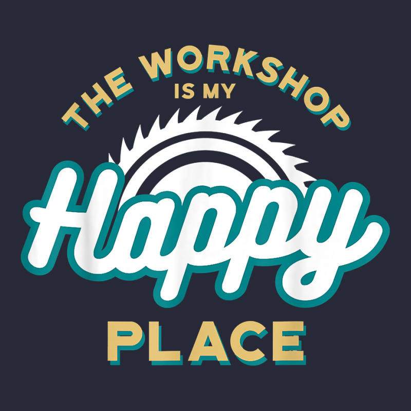 The Workshop Is My Happy Place Funny Woodworker T Shirt Pom Pom Beanie by sosieclaton | Artistshot