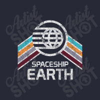 Vintage Spaceship Earth With Distressed Pom Pom Beanie | Artistshot