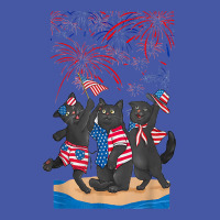 Funny Black Cat Beach Island Happy Independence Day T Shirt Pom Pom Beanie | Artistshot