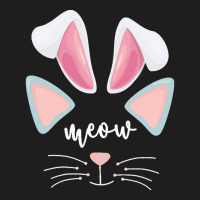 Bunny Ears T  Shirt Cat Bunny Ears Costume Meow Cat Face Easter Funny Classic T-shirt | Artistshot