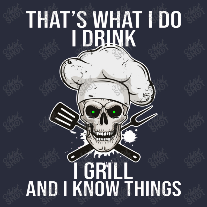 I Drink I Grill And Know Things Cookout Bbq Beer Pitmaster Mesh Back Trucker Hat by atunnasalam | Artistshot