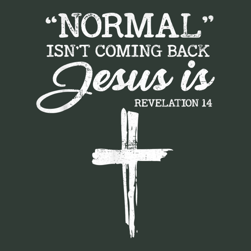 Normal Isn't Coming Back But Jesus Is Revelation 14 Costume T Shirt Mesh Back Trucker Hat by renelonganecker | Artistshot