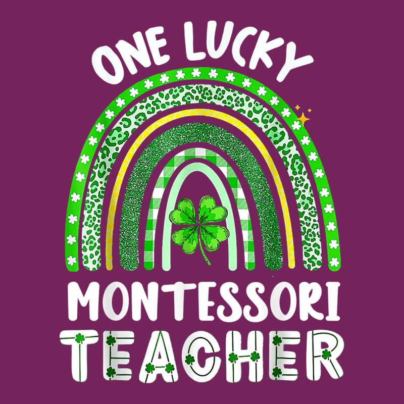 One Lucky Montessori Teacher Rainbow St Patrick’s Day T Shirt Tie Dyed Bucket Hat | Artistshot