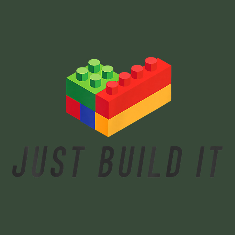 Just Build It Blocks Bricks Building Blocks Toy T Shirt Adjustable Baseball Cap | Artistshot