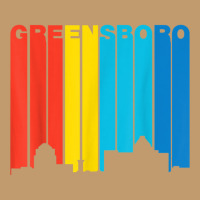 Retro 1970's Style Greensboro North Carolina Skyline T Shirt Urban Heavy T-shirt | Artistshot