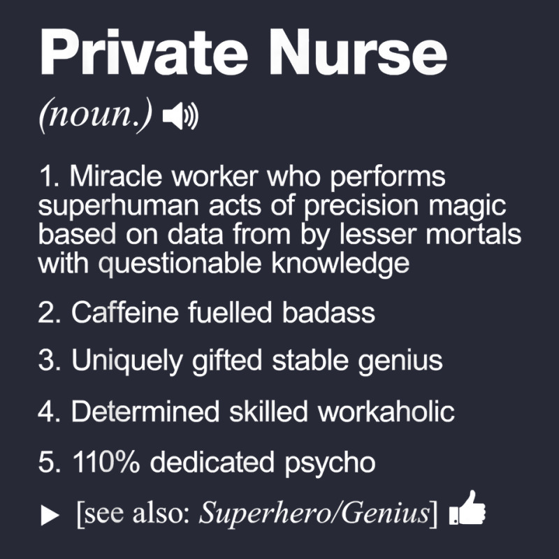 Private Nurse Job Definition Meaning Funny T Shirt Pom Pom Beanie by SchonbergerKamile | Artistshot