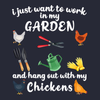 Chicken Chick I Just Want To Work In My Garden And Hang Out Chicken 28 Pom Pom Beanie | Artistshot