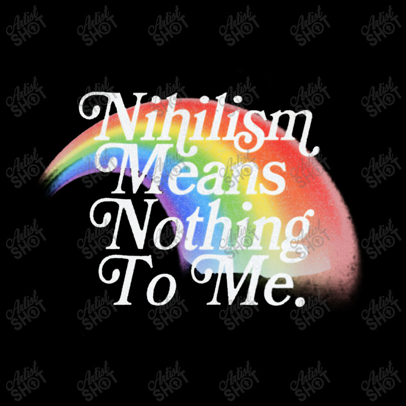 Nihilism Means Nothing To Me, Vintage Style Faded Rainbow Design Pom Pom Beanie by qulonuhun | Artistshot