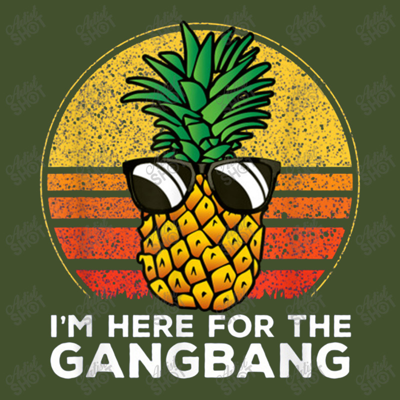 I'm Here For The Gangbang Upside Down Pineapple Swingerswinger Sun Shade Cap | Artistshot