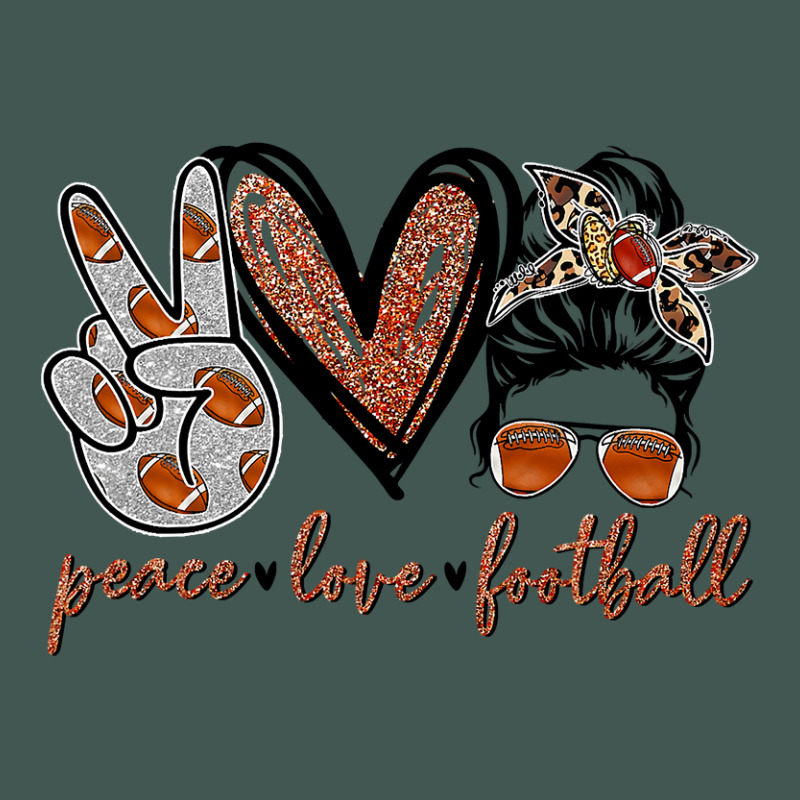 Football Peace Love Football Funny Leopard Sporty 355 Dyed Cap by golferu | Artistshot