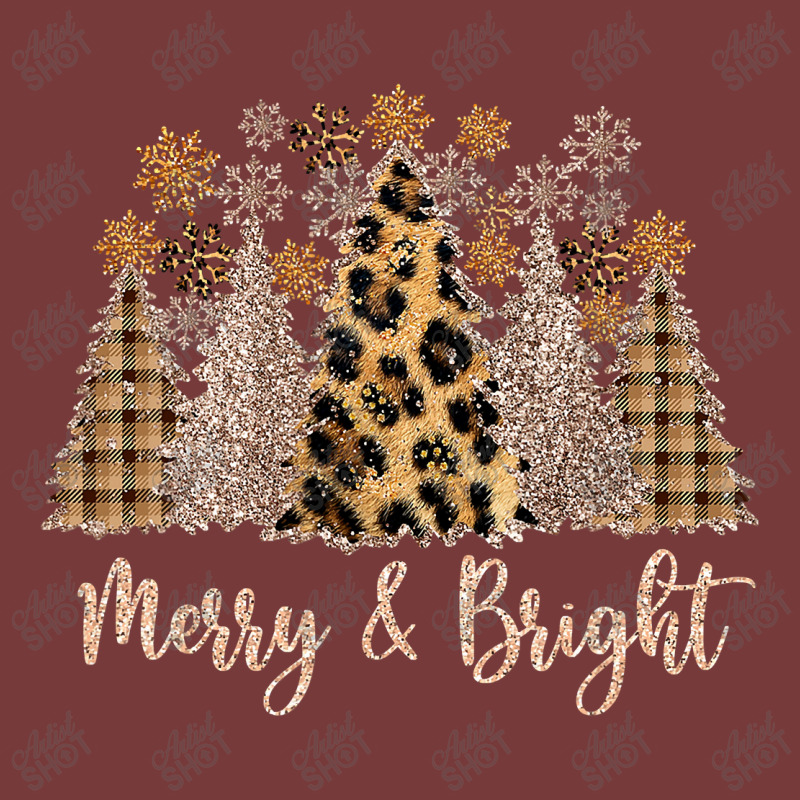 Leopard Print Christmas Merry And Bright Christmas T Shirt Dyed Cap by Denise_Riemenschneider | Artistshot