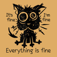 Everything Is Fine Funny Stressed Out Cat Graphic Tank Top Urban Heavy T-shirt | Artistshot