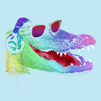 Alligator With Headphones And Sunglasses Urban Pullover Hoodie | Artistshot