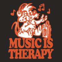 Music Is Therapy Ladies Fitted T-shirt | Artistshot