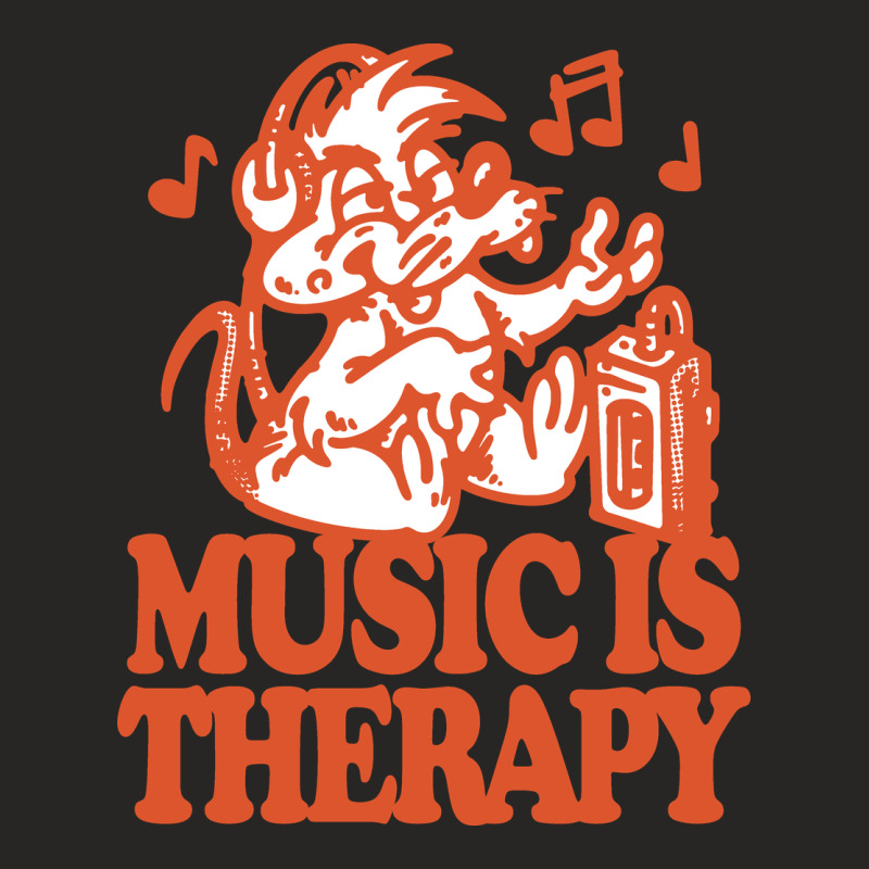 Music Is Therapy Ladies Fitted T-Shirt by Jasetas | Artistshot