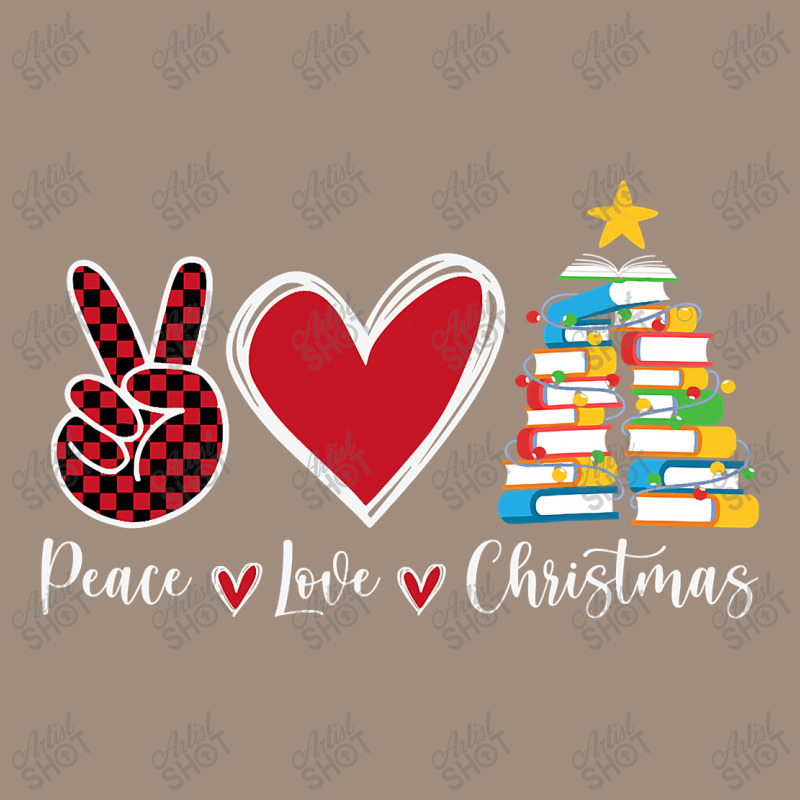 Peace Love Christmas Tshirt   Funny Christmas Tree Book Tree T Shirt Visor hat by Maria_Jezierski | Artistshot