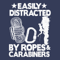 Funny Climbing T  Shirt Easily Distracted By Ropes & Carabiners Funny Visor Hat | Artistshot