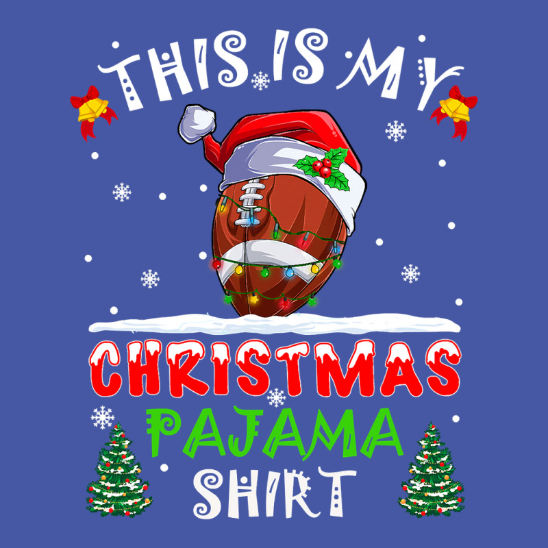 Football This Is My Christmas Pajama Football Xmas Lights Costume 408 Pom Pom Beanie by circularflap | Artistshot