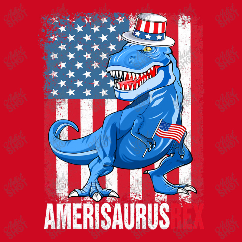 Dinosaur 4th Of July Kids Boys Men A.me.ri.saurus T Rex Funny T Shirt Pom Pom Beanie | Artistshot