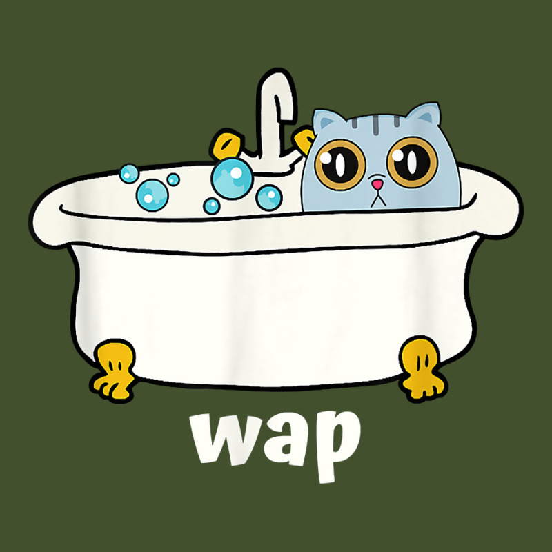 Wap   Wet Pussy Cat In Tub, Dirty Funny And Cute At Once T Shirt Sun Shade Cap | Artistshot