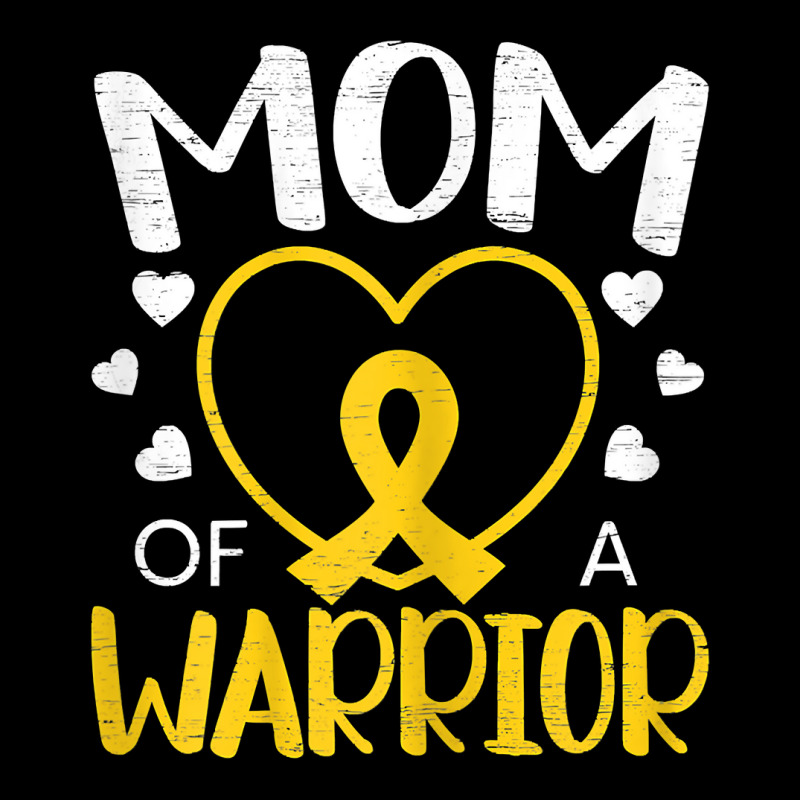 Womens Mom Of A Warrior Childhood Cancer Awareness Month T Shirt Mesh Back Trucker Hat | Artistshot