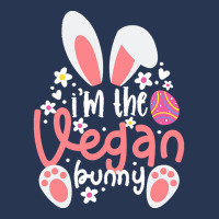 Vegan Design T  Shirt Bunny Ears I'm The Vegan Bunny Matching Easter V Ladies Denim Jacket | Artistshot