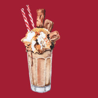 Chocolate Peanut Butter Milkshake T  Shirt Peanut Butter Milkshake Wit Mesh Back Trucker Hat | Artistshot